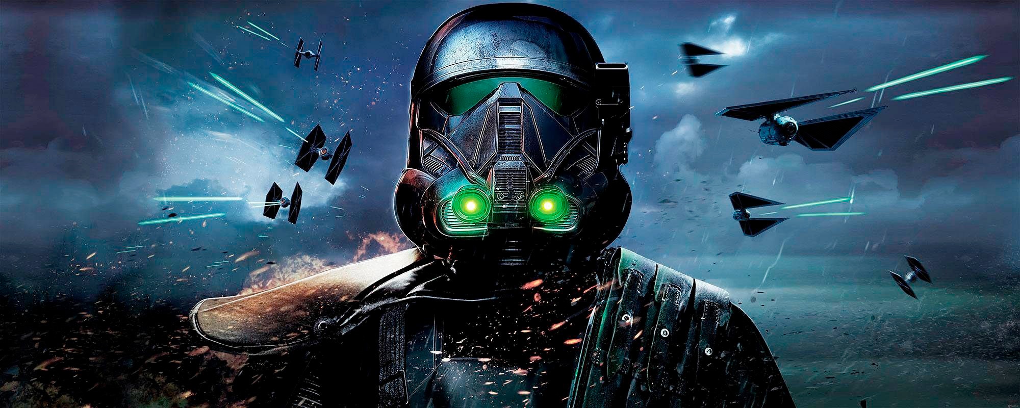 Vliestapete KOMAR "Digitaldruck Vlies - Star Wars Deathtrooper - Größe 250 x 100 cm", bunt, B:250m L:100m, Vlies, Tapeten, Kinderzimmer