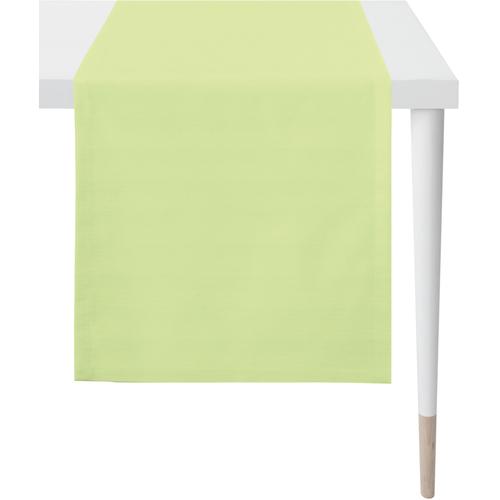 „Tischläufer APELT „“4362 Rips-Uni““ Tischdecken Gr. B/L: 45 cm x 135 cm, 1 St., gelb (gelbgrün) Tischläufer UNI-BASIC“