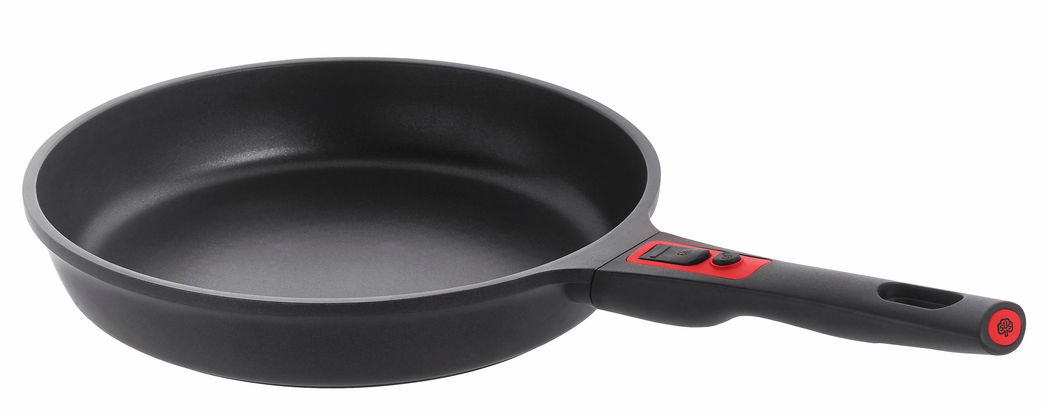 Bratpfanne SCHULTE-UFER "Switch", schwarz (schwarz, rot), Ø:20cm, Pfannen, Bratpfanne, Induktion, abnehmbarer Griff Image