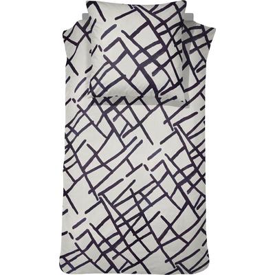 Bettwäsche DAMAI "Kline", beige (linen), B/L: 135cm x 200cm, , Renforcé, B/L: 80cm x 80cm, Renforcu00e9, Obermaterial: 100% Baumwolle, Bettwäsche, mit graphischem Print Image