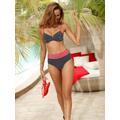 Balconette-Bikini FEEL GOOD Gr. 40, Cup B, bunt (schwarz, rot, bedruckt) Damen Bikini-Sets Balconette-Bikini Ocean Blue