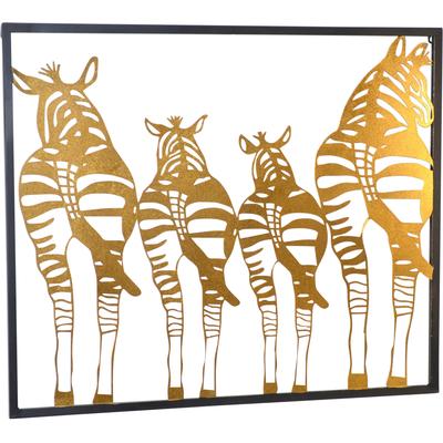 Wanddekoobjekt "Wanddekoration", gold (goldfarben), B:76cm H:65cm T:2,5cm, Metall, HOFMANN LIVING AND MORE, Wanddekoobjekte Image