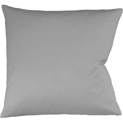 Kissenbezug FLEURESSE "Colours Mako Satin, 100% Baumwolle, mit Reißverschluss", grau, B:40cm L:40cm, Mako-Satin, Mako-Satin, Kissenbezüge, Mako Satin, glänzend, glatt, Premium Qualität Image