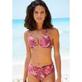 Push-Up-Bikini-Top S.OLIVER "Marika" Gr. 36, Cup B, rot (rostrot, bedruckt) Damen Bikini-Oberteile Ocean Blue