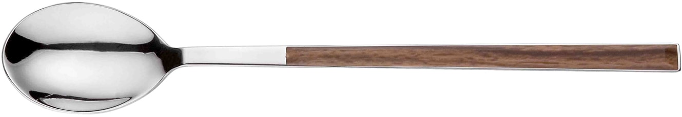 Kaffeelöffel PINTINOX "Sushi Moka", braun (edelstahlfarben, mahagonifarben), 6 Stk., Edelstahl, Kunststoff, Esslöffel, Teelöffel, Edelstahl 18/0 mit ABS Kunststoffgriff in Holzoptik