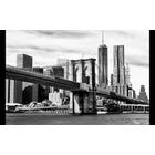 Fototapete PAPERMOON "Brooklyn Bridge Schwarz & Weiß", schwarz (schwarz, weiß), B:4,50m L:2,80m, Vlies, Tapeten
