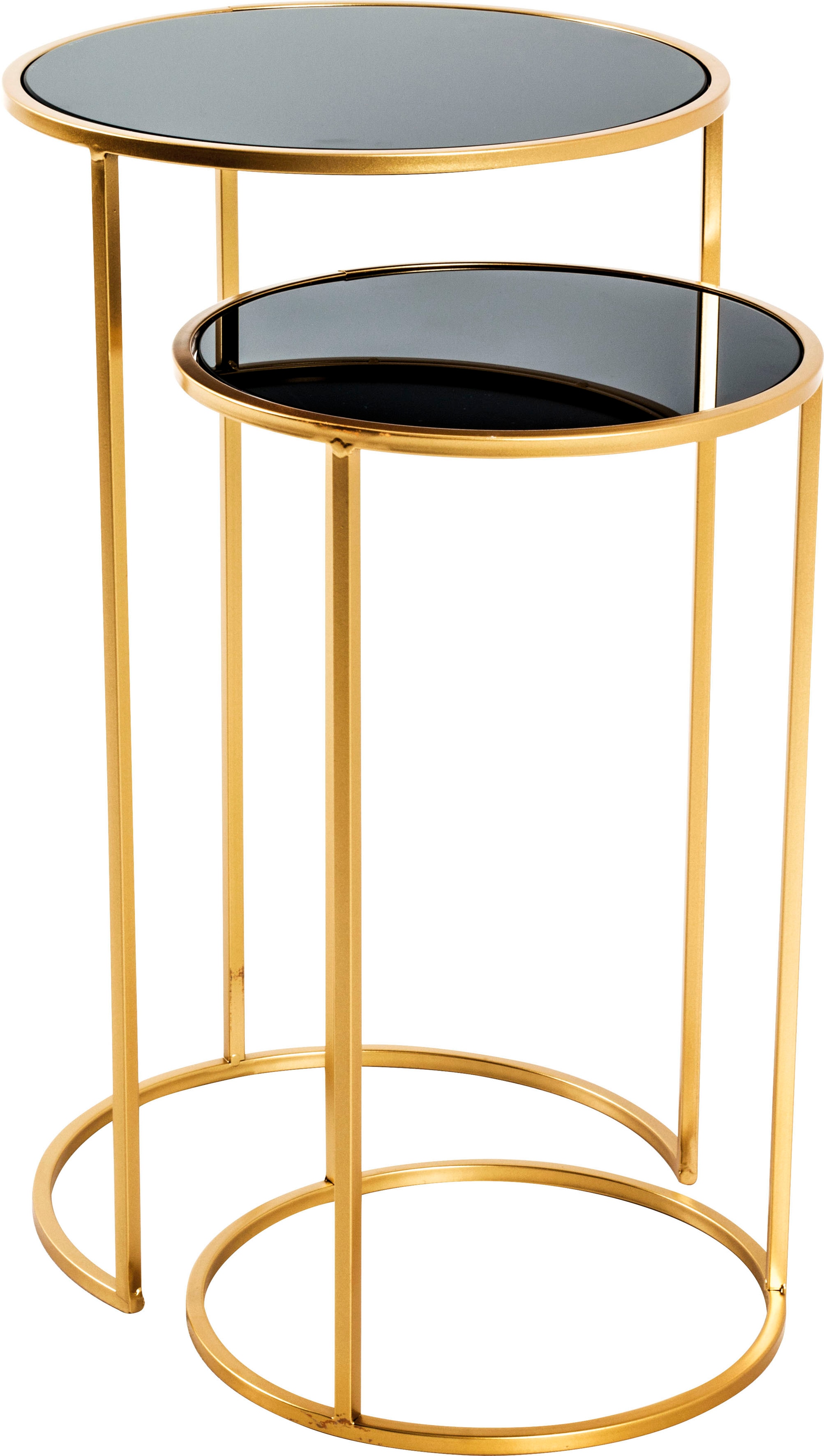 Satztisch HAKU, gold (goldfarben, schwarz, goldfarben, schwarz), Tische