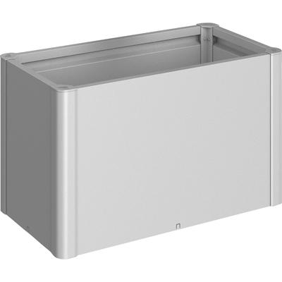 Hochbeet BIOHORT "Belvedere", silber (silberfarben, metallic), B:102cm H:61cm T:53cm, Stahlblech, Pflanzgefäße, BxTxH: 102x53x61 cm