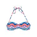 Bandeau-Bikini-Top VENICE BEACH Gr. 40, Cup A, blau (blau, orange) Damen Bikini-Oberteile Ocean Blue