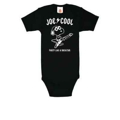 Body LOGOSHIRT Gr. 98, EURO-Größen, schwarz Baby Bodies im rockigen Snoopy-Design