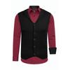 Langarmhemd RUSTY NEAL, Herren, Gr. S, EURO-Größen, rot (bordeaux), 60% Baumwolle, 37% Polyester, 3% Elasthan, mehrfarbig, casual, Langarm, Hemden, inklusive Langarmhemd und Weste