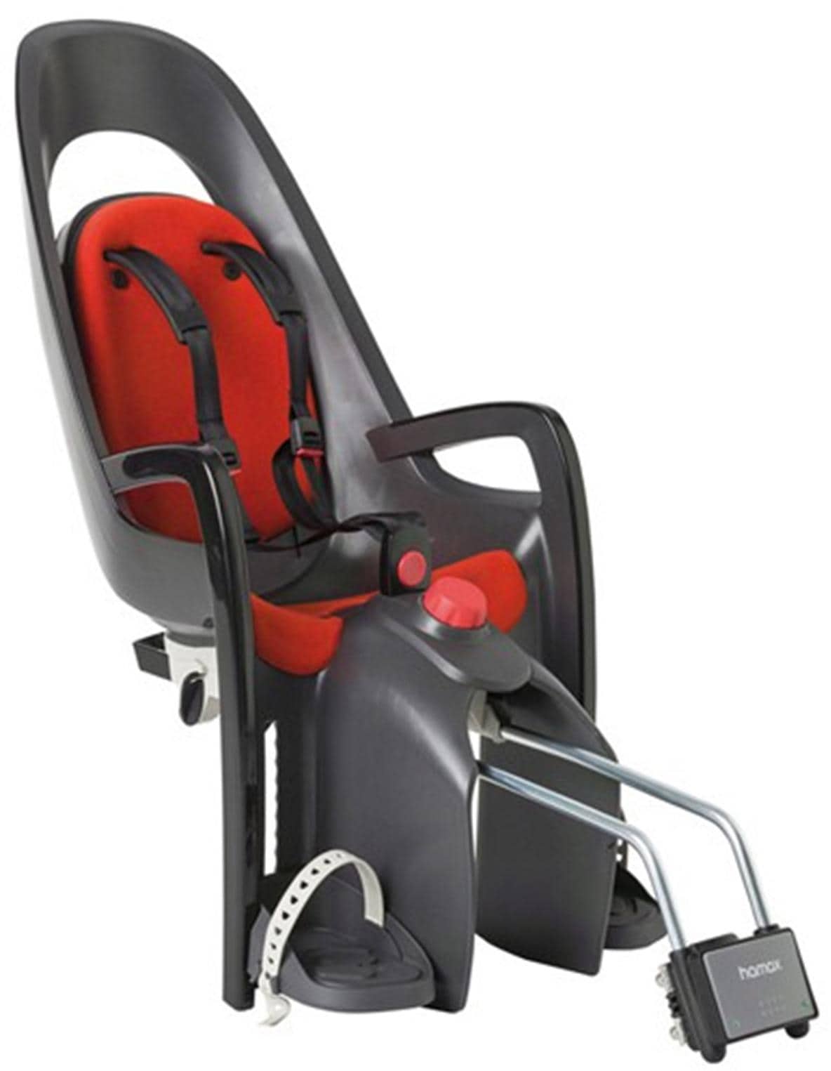 Fahrradkindersitz HAMAX "Caress", grau (grau, rot), Kindersitze, KinderB:29,5cm H:95cm, B:29,5cm H:95cm Image