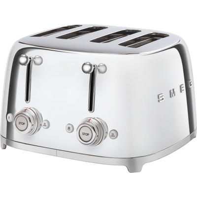 SMEG Toaster "TSF03SSEU", grau (chromfarben), B:33cm H:20cm T:30cm, Toaster