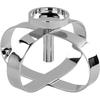 Kerzenhalter FINK "GORDEN", silber (silberfarben), H:18cm Ø:26cm, Kerzenhalter, aus Aluminium, 1-flammig, Durchmesser ca. 26 cm