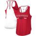 Women's Colosseum Cardinal Arkansas Razorbacks Sachs 2-Hit Scoop Neck Racerback Tank Top