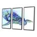 Design Art Sea Turtle - Tropical Framed Canvas Wall Art Set Of 3 Canvas, Wood in Blue/Indigo | 28 H x 36 W x 1 D in | Wayfair FL25683-3P-BK