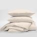 The Tailor's Bed Ivory Reversible 3 Piece Coverlet Set Polyester/Polyfill/Cotton Percale in White | Full Coverlet + 2 Standard Shams | Wayfair