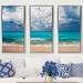 Picture Perfect International Leeward - 3 Piece Floater Frame Photograph on Canvas in Blue/White | 33.5 H x 52.5 W x 2 D in | Wayfair