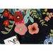 Black 90 x 30 x 0.38 in Area Rug - Rifle Paper Co. x Loloi Les Fleurs LES-03 Multi Rug Wool | 90 H x 30 W x 0.38 D in | Wayfair LESFLES-03BLML2676