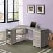 The Twillery Co.® Summerville L-Shape Writing Desk Wood in Gray | 29.5 H x 60 W x 47.25 D in | Wayfair CBAC05A29D5E4A3FA9A858577DAA336E