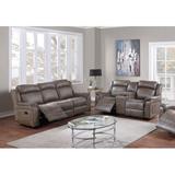 Red Barrel Studio® 2 Piece Faux Leather Reclining Living Room Set Faux Leather in Brown | 41 H x 84 W x 38 D in | Wayfair Living Room Sets