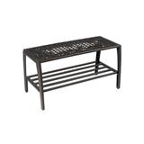 Canora Grey Franchell Metal Storage Outdoor Bench Metal in Brown | 18 H x 34 W x 14 D in | Wayfair A032634C37D74B11859785959ED89622