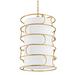 Troy Lighting 4 - Light Lantern Drum Pendant w/ No Secondary Or Accent Material Accents in Yellow | 27.75 H x 18.25 W x 18.25 D in | Wayfair