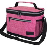 Isabelle & Max™ Tjure Insulated Food Carriers in Black/Pink | 7.75 H x 10 W x 7 D in | Wayfair 4388A5CD31914FB88931DD0BEAA67202