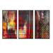 Orren Ellis Red Decorative Design - Abstract Framed Canvas Wall Art Set Of 3 Canvas, Wood in White | 20 H x 36 W x 1 D in | Wayfair