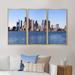Latitude Run® Boston Skyline Panorama - 3 Piece Floater Frame Photograph on Canvas Canvas, Wood in White | 28 H x 36 W x 1 D in | Wayfair