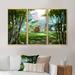 Loon Peak® The House In Bamboo Forest - 3 Piece Painting on Canvas Metal in Brown | 32 H x 48 W in | Wayfair DBC0E2A22E8F4E60901B4945910DCC3E