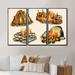 Loon Peak® Four Types Of Campfires - Cabin & Lodge Framed Canvas Wall Art Set Of 3 Canvas, Wood in White | 28 H x 36 W x 1 D in | Wayfair