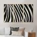 Everly Quinn Detail Of Black & Zebra Lines III - Patterned Framed Canvas Wall Art Set Of 3 Canvas, Wood in White | 28 H x 36 W in | Wayfair
