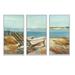 Rosecliff Heights Coastal Chair Relax Beach - Nautical & Coastal Framed Canvas Wall Art Set Of 3 Canvas, in White | 20 H x 36 W x 1 D in | Wayfair