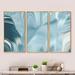 Wrought Studio™ Blue Modern Water I - Modern & Contemporary Framed Canvas Wall Art Set Of 3 Canvas, Wood in White | 20 H x 36 W x 1 D in | Wayfair