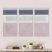 George Oliver Painted Weaving IV FB - Modern & Contemporary Framed Canvas Wall Art Set Of 3 Canvas, Wood in White | 20 H x 36 W x 1 D in | Wayfair