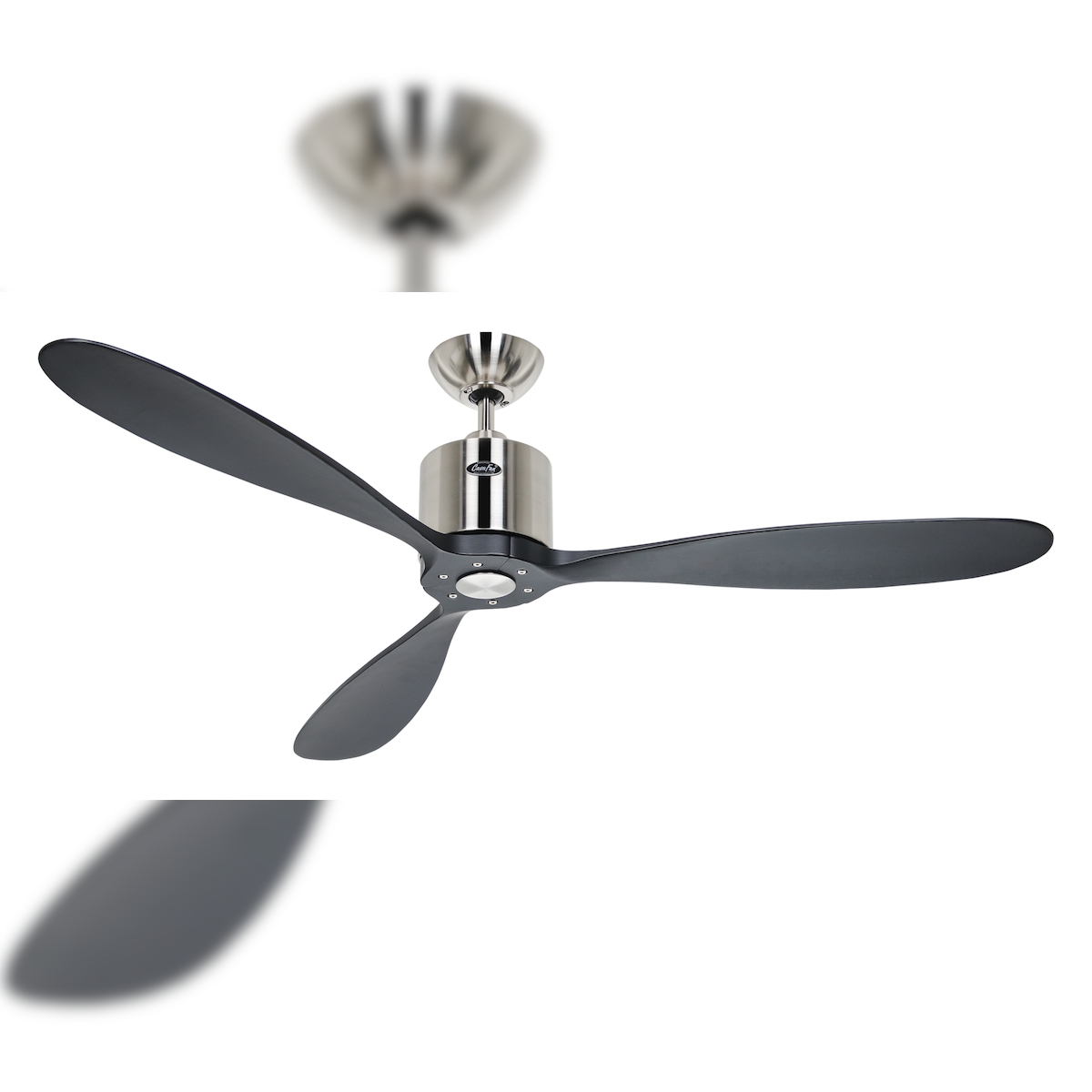 AEROPLAN ECO 132, Ventilator ohne Licht Hellnickel und Schwarz, CasaFan Image