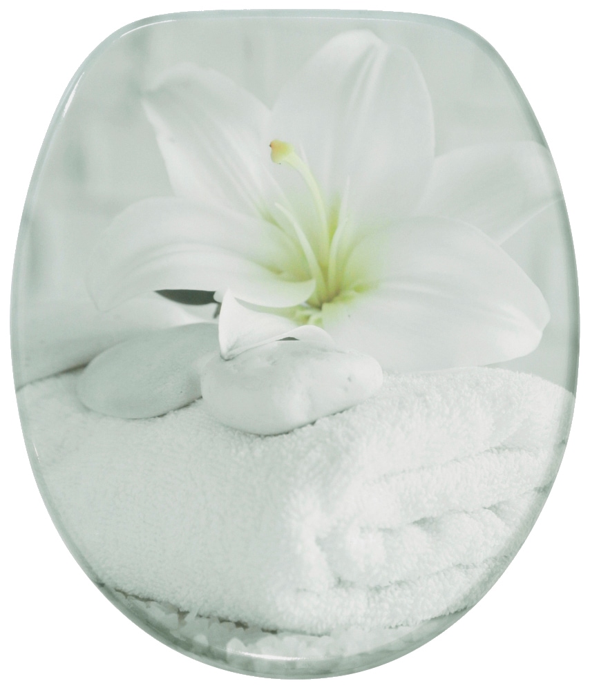 WC-Sitz SANILO "Good Feeling", weiß, B:37,7cm L:47cm, MDF - Mitteldichte Holzfaserplatte, WC-Sitze, mit Absenkautomatik