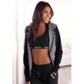 Kapuzensweatjacke BENCH. LOUNGEWEAR, Damen, Gr. 40/42, grau (schwarz, dunkelgrau), Sweatware, Obermaterial: 60% Baumwolle, 40% Polyester, unifarben, meliert, mehrfarbig, Basic, bequem hüftbedeckend, ohne Ausschnitt, Langarm breiter Bund,...
