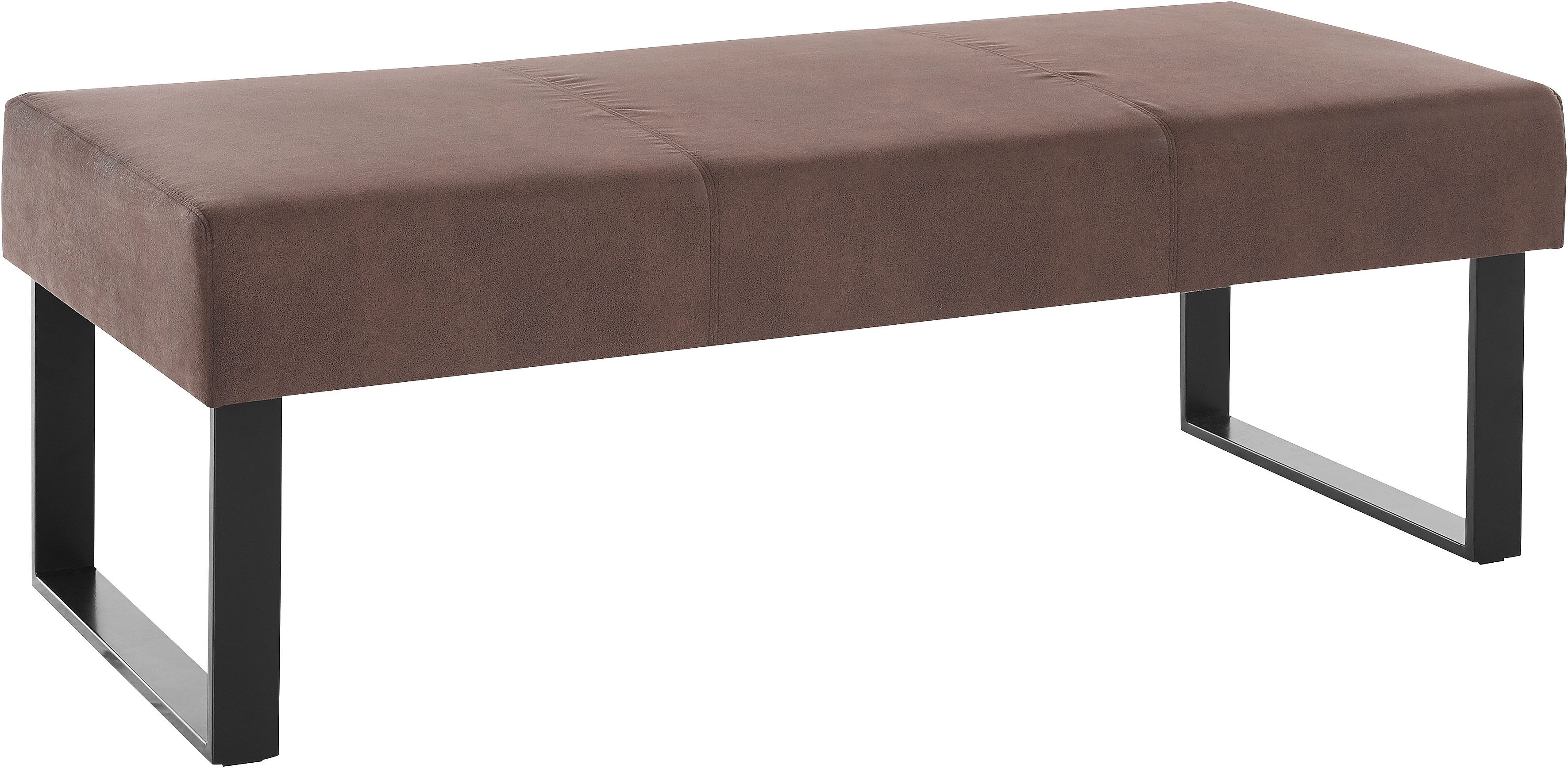 Sitzbank HOME AFFAIRE "Oliver", braun (braun, braun), B:140cm H:50cm T:62cm, Polyester, Sitzbänke, Sitzbank