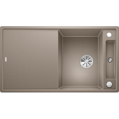 Granitspüle BLANCO "AXIA III 5 S", braun (tartufo), B:91,5cm, Verbundwerkstoff, Küchenspülen, aus SILGRANIT, inkl. Esche-Compound-Brückenschneidbrett Image