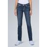 Regular-fit-Jeans SOCCX Gr. 29, Länge 34, blau Damen Jeans mit Kontrast-Steppungen