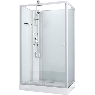 Komplettdusche SANOTECHNIK "VIVA", silber (chromfarben), B:120cm H:225cm T:80cm, Duschkabinen, rechteckig Dusche, mit Ma