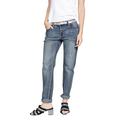 Boyfriend-Jeans HEINE Gr. 17, Kurzgrößen, blau (bleached) Damen Jeans Boyfriend