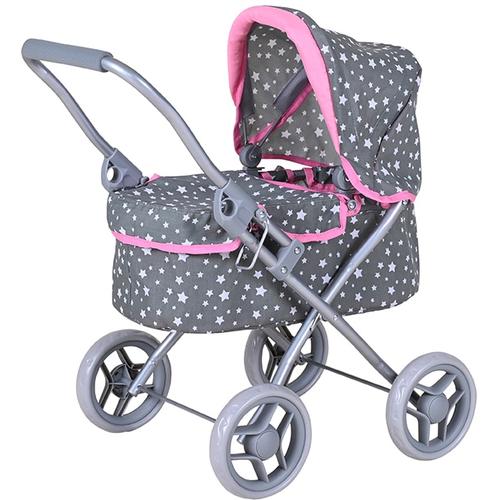 „Puppenwagen KNORRTOYS „“Mini Lili – Star Grey““ grau (star grey) Kinder Puppenwagen -trage“