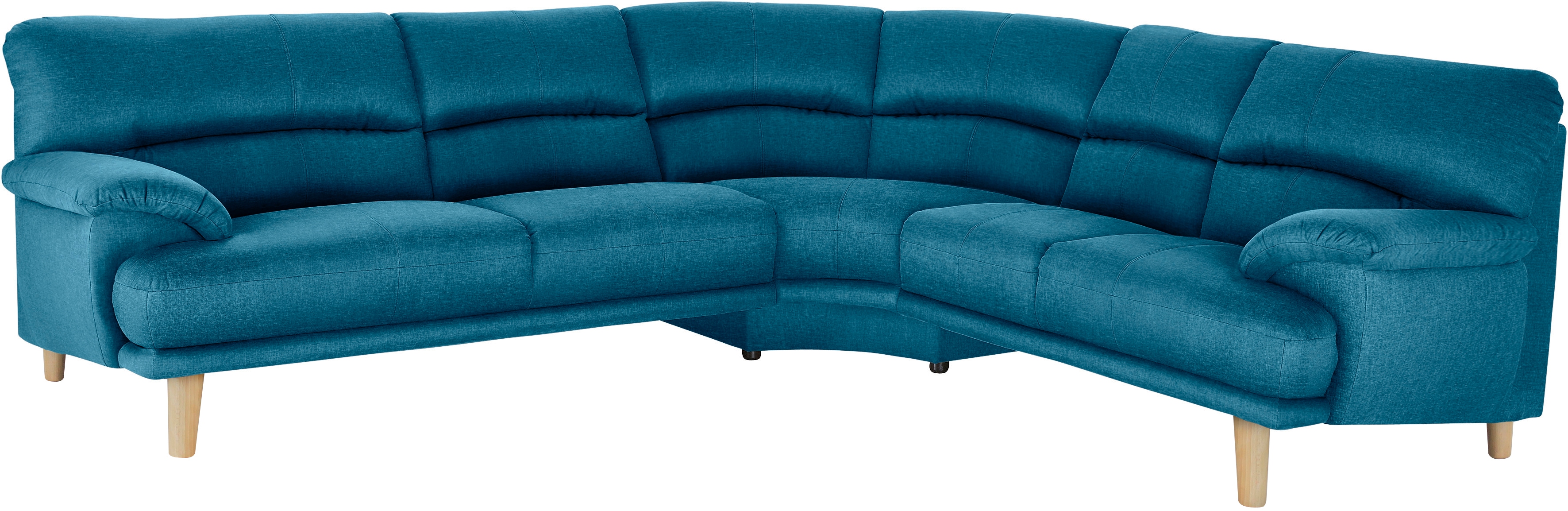 Polsterecke TRENDMANUFAKTUR "Cecilia, italienisches Designsprache, modern und komfortabel, L-Form", blau (petrol), B:280cm H:87cm T:240cm, Sofas, toller Sitzkomfort und bequeme Armlehnen