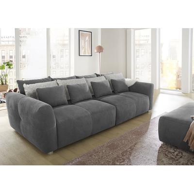 Big-Sofa JOCKENHÖFER GRUPPE "Gulliver", grau, B:298cm T:137cm, Korpus: 92% Polyester, 8% Nylon, Kissen: 75% Baumwolle, 25% Polyester, Sofas, mit Federkernpolsterung für kuscheligen, angenehmen Sitzkomfort Image