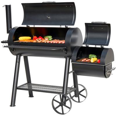 Smoker EL FUEGO "Buffalo", schwarz, B:155cm H:132cm T:78cm, Grills, BxTxH: 155x78x132 cm