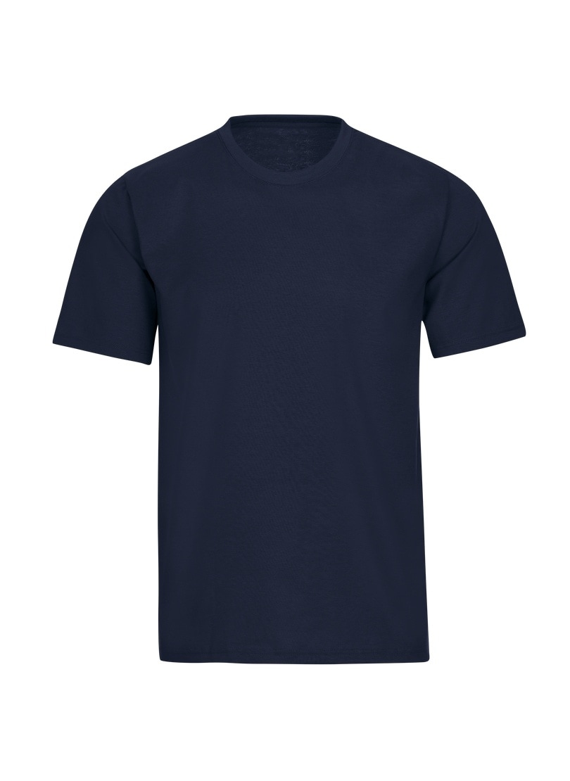 T-Shirt TRIGEMA "TRIGEMA T-Shirt DELUXE Baumwolle", Herren, Gr. 5XL, blau (navy), 100% Baumwolle, Basic, Shirts Image