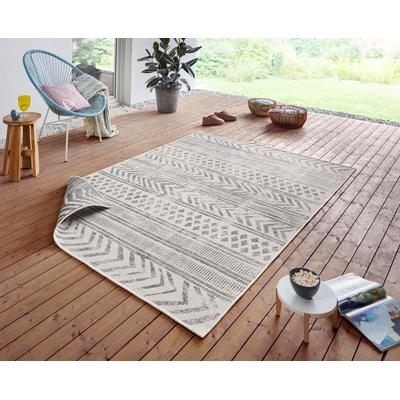 Teppich HANSE HOME "BIRI Wendeteppich" Gr. 3, beige (creme, grau), B:120cm H:5mm L:170cm, Polypropylen (PP), Teppiche, In-& Outdoor, Wetterfest, Balkon, Läufer, Wohnzimmer, Wasserfest, Boho Image